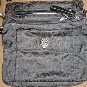 Giani Bernini black nylon sling bag crossbody